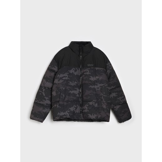 Sinsay - Pikowana kurtka puffer - czarny Sinsay S Sinsay