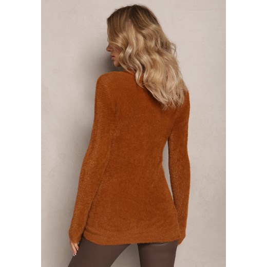 Brązowy Dopasowany Golf z Wełną i Ściągaczami Pacienche Renee L renee.pl