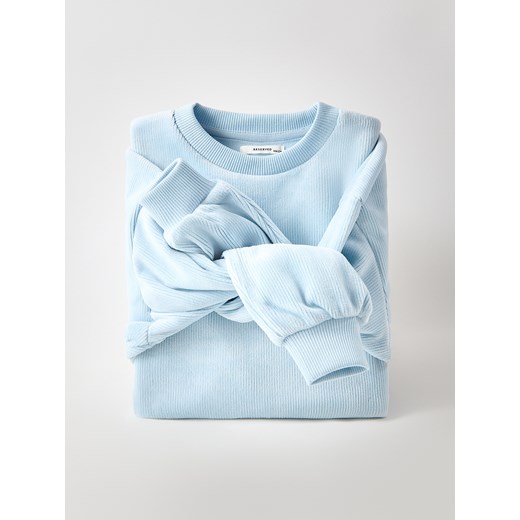 Reserved - Strukturalna bluza - jasnoniebieski ze sklepu Reserved w kategorii Bluzy dziewczęce - zdjęcie 186737048