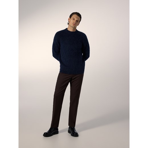 Reserved - Sweter z wełny i alpaki - granatowy ze sklepu Reserved w kategorii Swetry męskie - zdjęcie 186737146