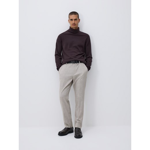 Reserved - Spodnie chino slim z wiskozą - szary ze sklepu Reserved w kategorii Spodnie męskie - zdjęcie 186737228