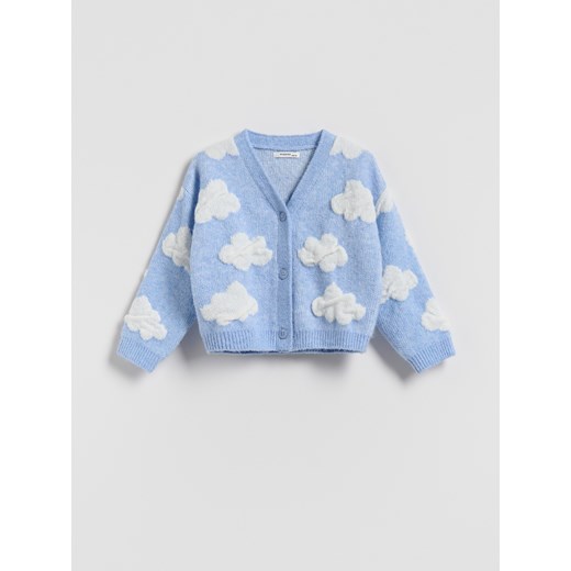 Reserved - Kardigan z domieszką wełny - jasnoniebieski ze sklepu Reserved w kategorii Swetry damskie - zdjęcie 186737415