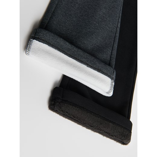 Reserved - Ocieplane spodnie flare - ciemnoszary ze sklepu Reserved w kategorii Spodnie dziewczęce - zdjęcie 186737498