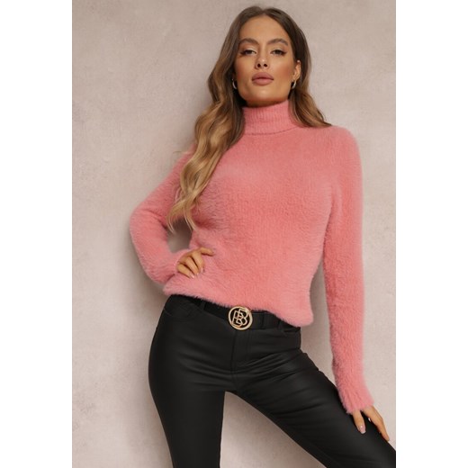 Różowy Golf Wełniany Kedrindas ze sklepu renee.pl w kategorii Swetry damskie - zdjęcie 186737686