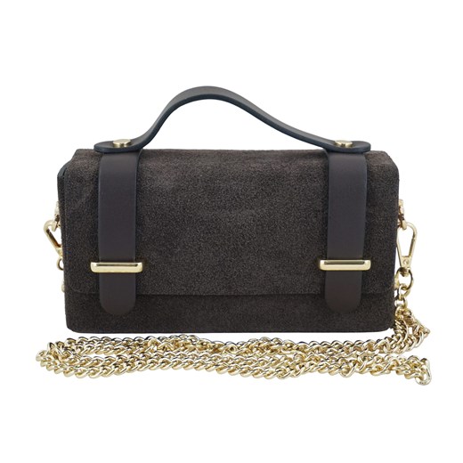 Zamszowa torebka Barberinis wizytowa - Brązowa ciemna ze sklepu butyolivier w kategorii Listonoszki - zdjęcie 186737778