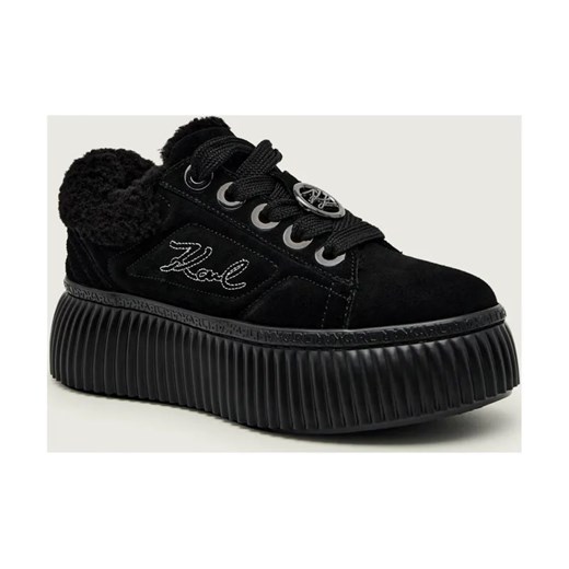 Karl Lagerfeld Sneakersy KREEPER LO | shearling | zamsz ze sklepu Gomez Fashion Store w kategorii Buty sportowe damskie - zdjęcie 186737897