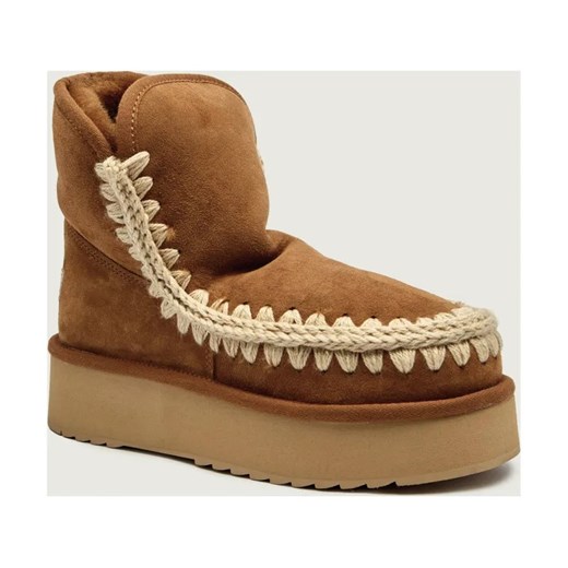 MOU Śniegowce Platform boot suede | shearling | zamsz ze sklepu Gomez Fashion Store w kategorii Śniegowce damskie - zdjęcie 186737905