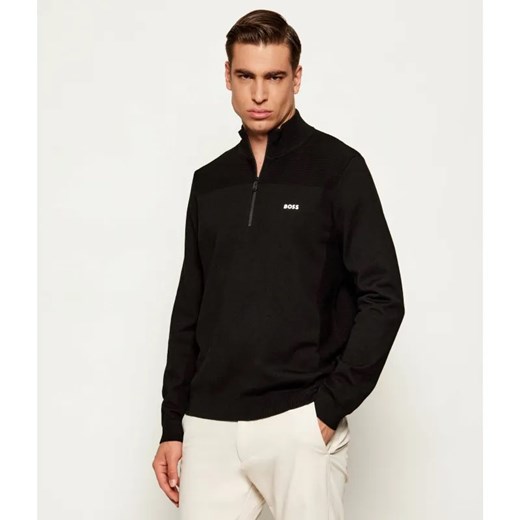 BOSS GREEN Sweter KN_Momentum-X QZ | Regular Fit | z dodatkiem wełny ze sklepu Gomez Fashion Store w kategorii Swetry męskie - zdjęcie 186737975