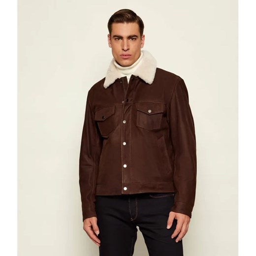 BOSS BLACK Skórzana kurtka Mordy_DB | BOSS X David Beckham | Regular Fit | z dodatkiem wełny ze sklepu Gomez Fashion Store w kategorii Kurtki męskie - zdjęcie 186737979