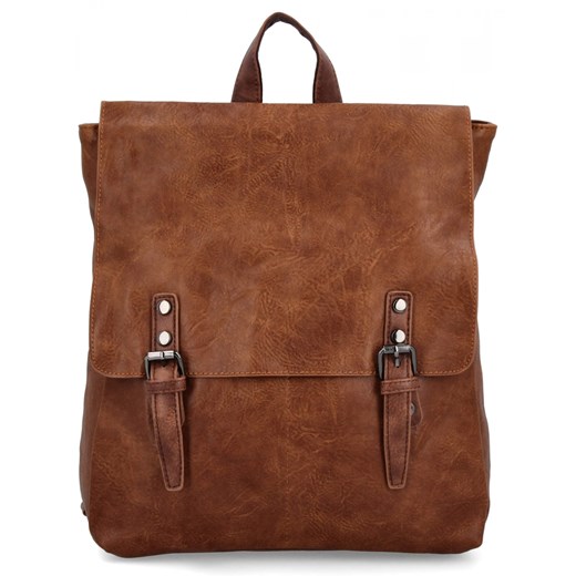 Plecak Damski w Stylu Vintage firmy Herisson 17B336 Rudy - id: 107566 - marki Herisson - 186738425 Plecak Damski w Stylu Vintage firmy Herisson 17B336 Rudy ze sklepu PaniTorbalska w kategorii Plecaki - zdjęcie 186738425