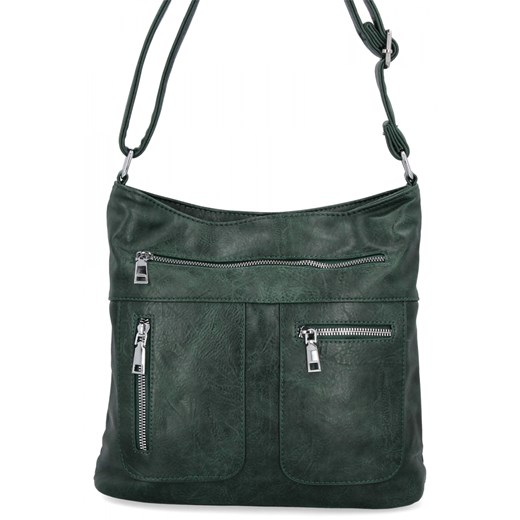 Uniwersalna Torebka Damska Listonoszka firmy Herisson 13K392 Butelkowa Zieleń Herisson One Size promocyjna cena PaniTorbalska