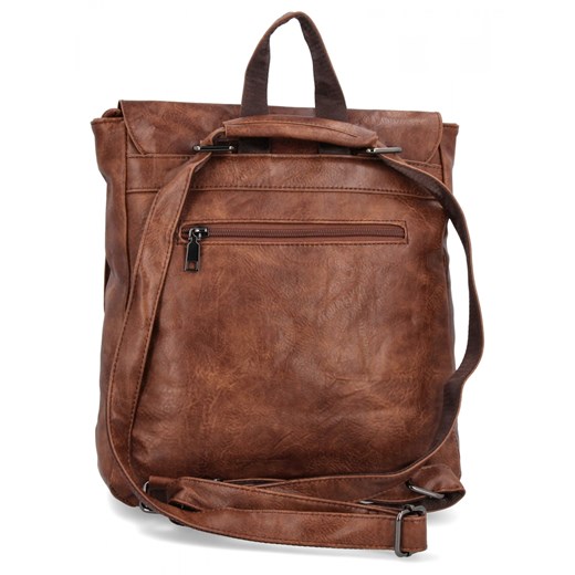 Plecak Damski w Stylu Vintage firmy Herisson 17B336 Brązowy Herisson One Size okazja PaniTorbalska