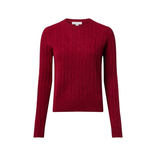 brookshire Wełniany sweter damski Kobiety Wełna bordowy jednolity ze sklepu vangraaf w kategorii Swetry damskie - zdjęcie 186738518