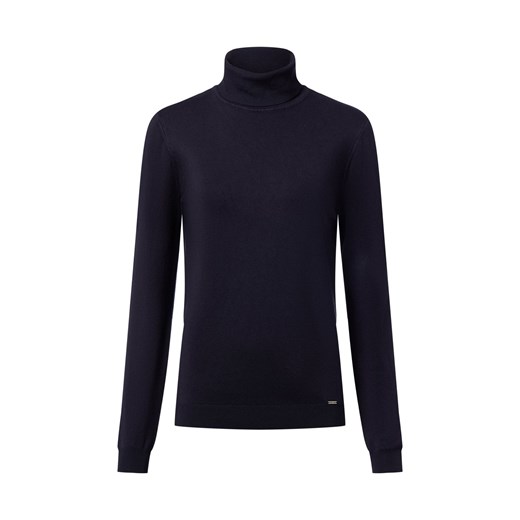 More & More Damski sweter z golfem Kobiety Sztuczne włókno granatowy jednolity ze sklepu vangraaf w kategorii Swetry damskie - zdjęcie 186738535