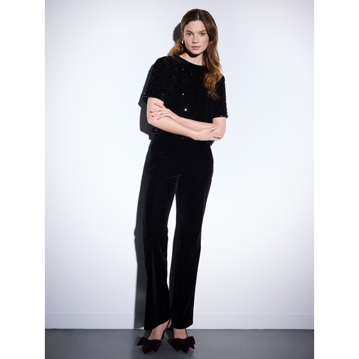 Mohito - Cekinowa czarna bluzka - czarny Mohito XS Mohito