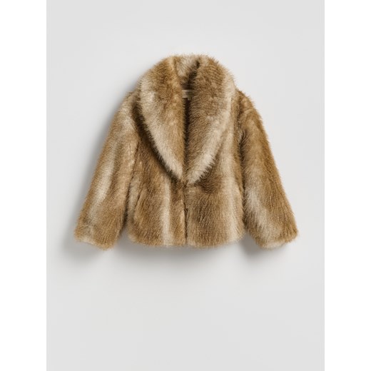 Reserved - Sztuczne futro - bursztynowy ze sklepu Reserved w kategorii Futra damskie - zdjęcie 186739017