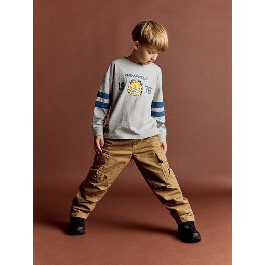 Reserved - Ocieplane spodnie - beżowy ze sklepu Reserved w kategorii Spodnie chłopięce - zdjęcie 186739067