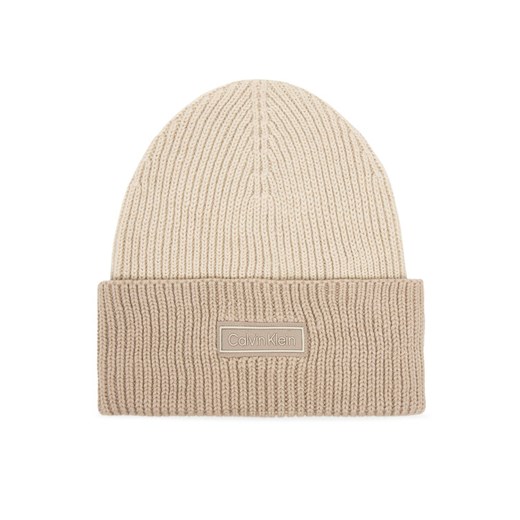 Calvin Klein Czapka LV04D8029G Écru ze sklepu MODIVO w kategorii Czapki zimowe męskie - zdjęcie 186740957