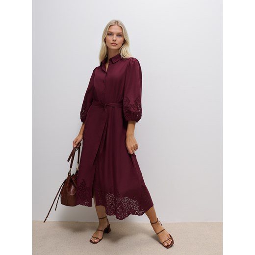 Mohito - Koszulowa sukienka maxi - mahoń ze sklepu Mohito w kategorii Sukienki - zdjęcie 186741589