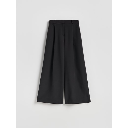 Reserved - Spodnie z szerokimi nogawkami - czarny ze sklepu Reserved w kategorii Spodnie damskie - zdjęcie 186742488