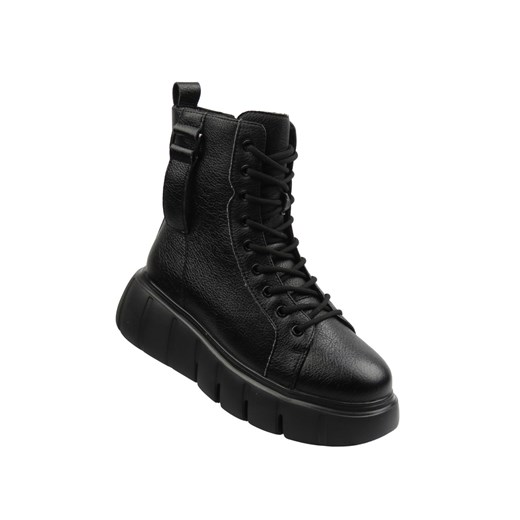 Skórzane botki damskie czarne Cambell 25-19339 ze sklepu ulubioneobuwie w kategorii Botki - zdjęcie 186742825