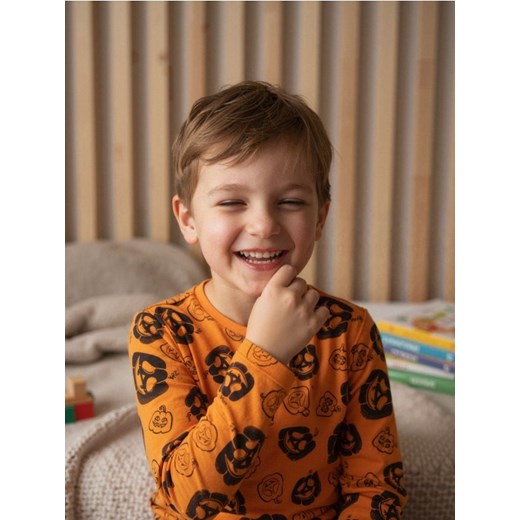 Sinsay - Koszulka z długim rękawem - pomarańczowy ze sklepu Sinsay w kategorii T-shirty chłopięce - zdjęcie 186744055