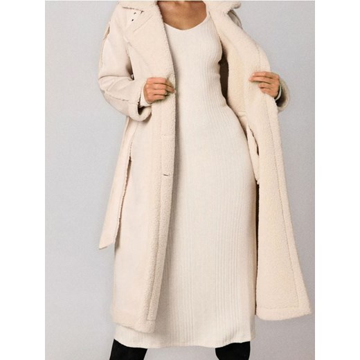 Sinsay - Prążkowana sukienka maxi - beżowy ze sklepu Sinsay w kategorii Sukienki - zdjęcie 186744099