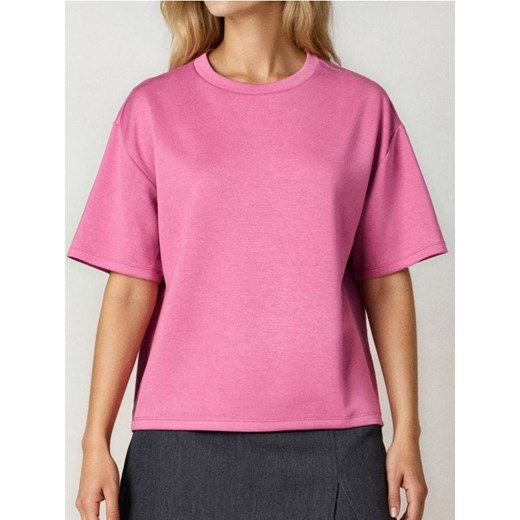 Sinsay - Koszulka z krótkim rękawem - różowy ze sklepu Sinsay w kategorii Bluzki damskie - zdjęcie 186744108