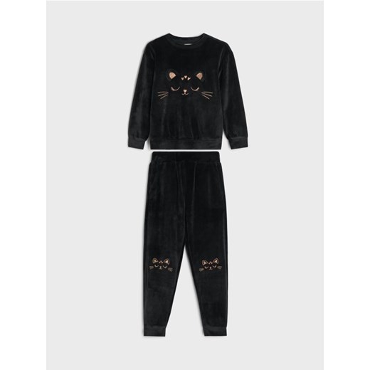 Sinsay - Komplet: bluza i spodnie - szary - id: 8206E-86X - marki Sinsay - 186744138 Sinsay - Komplet: bluza i spodnie - szary ze sklepu Sinsay w kategorii Komplety dziewczęce - zdjęcie 186744138