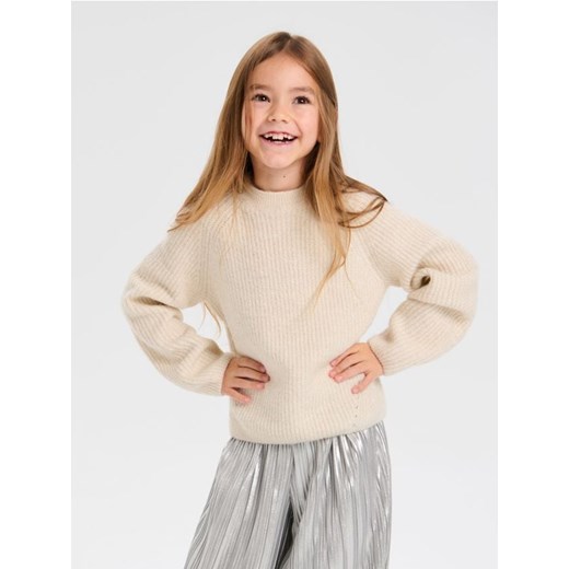 Sinsay - Sweter z długim rękawem - kremowy ze sklepu Sinsay w kategorii Swetry dziewczęce - zdjęcie 186744177