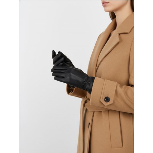 Sinsay - Rękawiczki z imitacją skóry - czarny ze sklepu Sinsay w kategorii Rękawiczki damskie - zdjęcie 186745975
