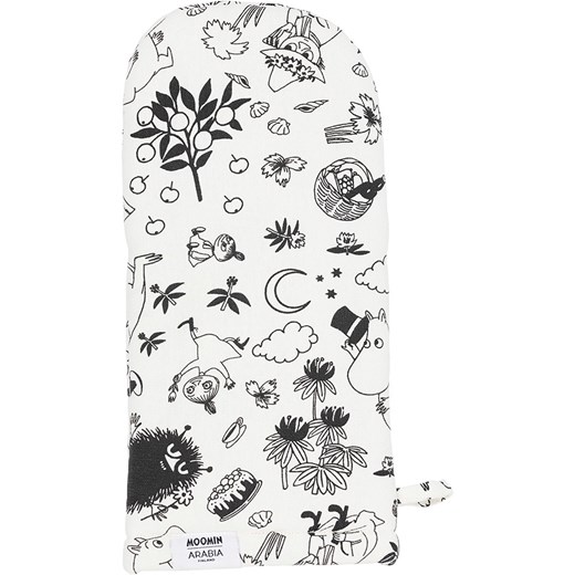 Moomin Rękawica kuchenna w kolorze biało-czarnym - dł. 34 cm onesize wyprzedaż Limango Polska