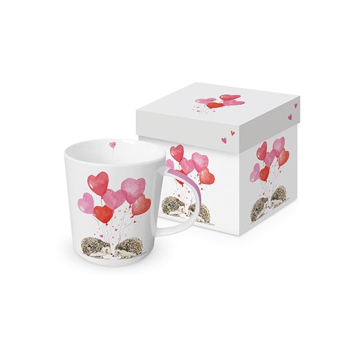 ppd Kubek jumbo &quot;Hedgehogs In Love&quot; w kolorze biało-jasnoróżowym - 400 ml ze sklepu Limango Polska w kategorii Naczynia - zdjęcie 186746367