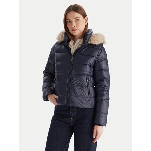 Tommy Hilfiger Kurtka puchowa WW0WW47354 Granatowy Slim Fit ze sklepu MODIVO w kategorii Kurtki damskie - zdjęcie 186746489