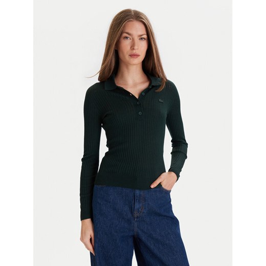 Lacoste Sweter AF4006 Zielony Slim Fit ze sklepu MODIVO w kategorii Swetry damskie - zdjęcie 186746509