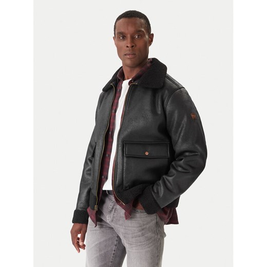Wrangler Kurtka z imitacji skóry Shearling 112371854 Czarny Regular Fit ze sklepu MODIVO w kategorii Kurtki męskie - zdjęcie 186746547