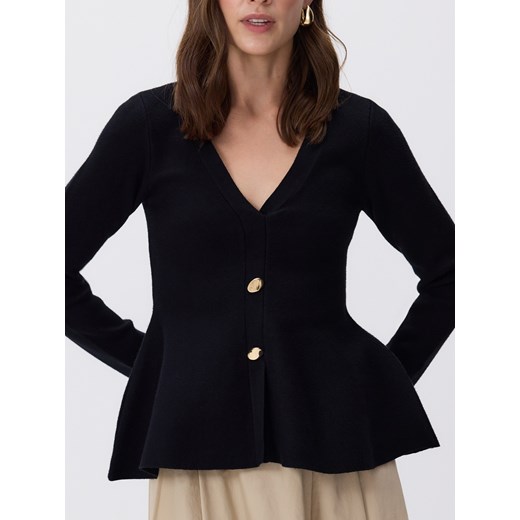 Reserved - Sweter z dekoracyjnymi guzikami - czarny ze sklepu Reserved w kategorii Swetry damskie - zdjęcie 186747335