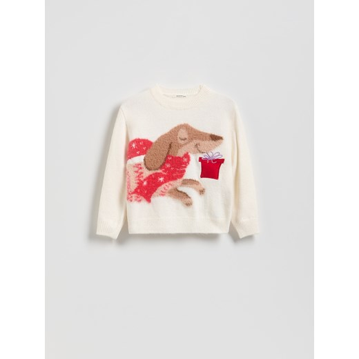 Reserved - Sweter z grającą aplikacją - wielobarwny - id: 773FH-MLC - marki Reserved - 186747415 Reserved - Sweter z grającą aplikacją - wielobarwny ze sklepu Reserved w kategorii Swetry dziewczęce - zdjęcie 186747415