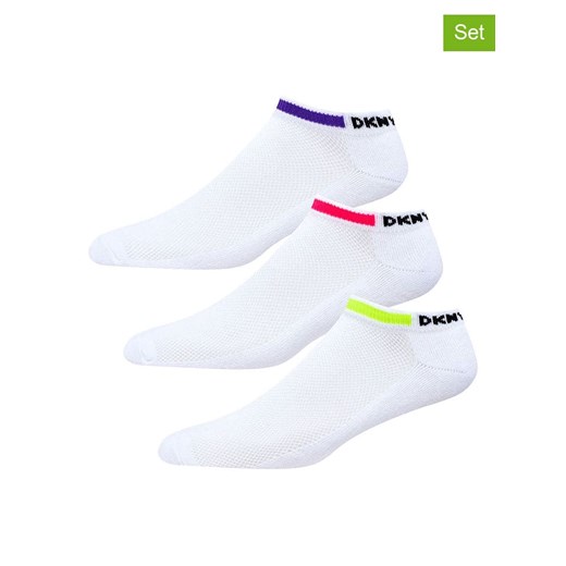 DKNY Skarpety (3 pary) w kolorze białym ze sklepu Limango Polska w kategorii Skarpetki męskie - zdjęcie 186747888