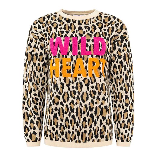 Zwillingsherz Sweter &quot;Wild Heart&quot; w kolorze beżowo-jasnobrązowym Zwillingsherz L/XL Limango Polska okazyjna cena
