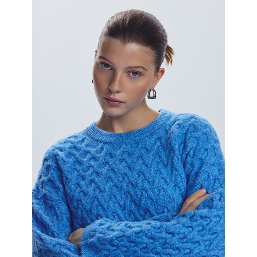 Reserved - Strukturalny sweter - jasnoniebieski ze sklepu Reserved w kategorii Swetry damskie - zdjęcie 186748368