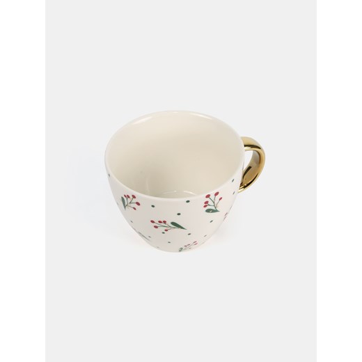 Sinsay - Kubek ze złotym uchem - biały Sinsay One Size Sinsay