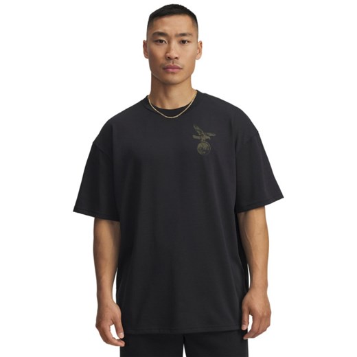 Męski t-shirt z nadrukiem Under Armour UA Project Rock SS - czarny ze sklepu Sportstylestory.com w kategorii T-shirty męskie - zdjęcie 186749157