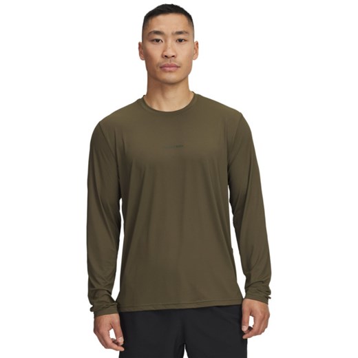 Męski longsleeve treningowy Under Armour Projecdt Rock Iso Chill LS - khaki ze sklepu Sportstylestory.com w kategorii T-shirty męskie - zdjęcie 186749186