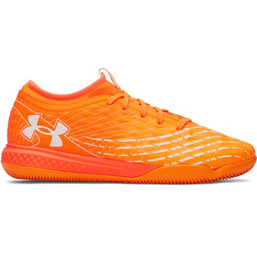 Buty piłkarskie halówki uniseks Under Armour UA Magnetico Select 5 Indoor - pomarańczowe ze sklepu Sportstylestory.com w kategorii Buty sportowe męskie - zdjęcie 186749197