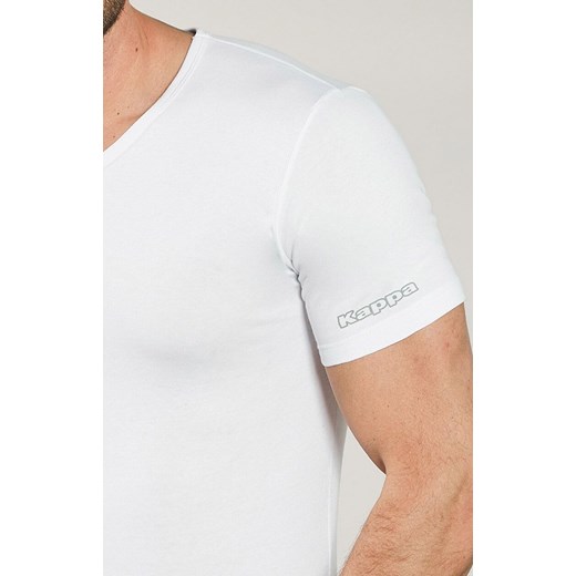 Kappa męski t-shirt z grubszej bawełny krótki rękaw biały K1316, Kolor biały, Rozmiar S, Kappa ze sklepu Primodo w kategorii T-shirty męskie - zdjęcie 186749379