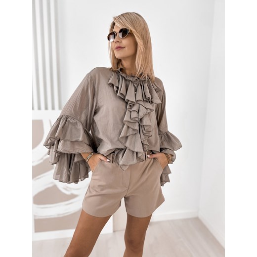 koszula vasco ciemnobeżowa one size ze sklepu UBRA w kategorii Koszule damskie - zdjęcie 186749849