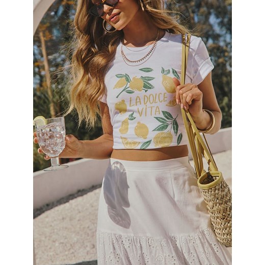 LA Angels Spódnica w kolorze białym La Angels S okazja Limango Polska