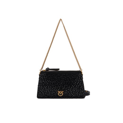 Torebka PINKO Double Mini Pelle Ai 25-26 PLTT 105359 A2WF Czarny ze sklepu eobuwie.pl w kategorii Listonoszki - zdjęcie 186751105