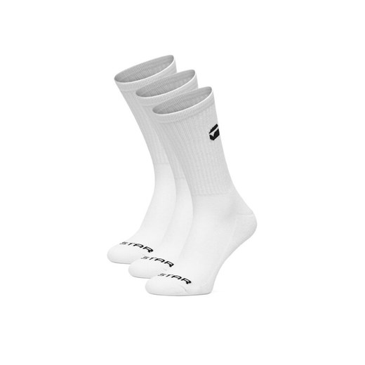 Skarpety długie G-Star Raw CEO_AS_G-STAR_313_W_AW25 (3-PACK) Biały ze sklepu eobuwie.pl w kategorii Skarpetki damskie - zdjęcie 186751119